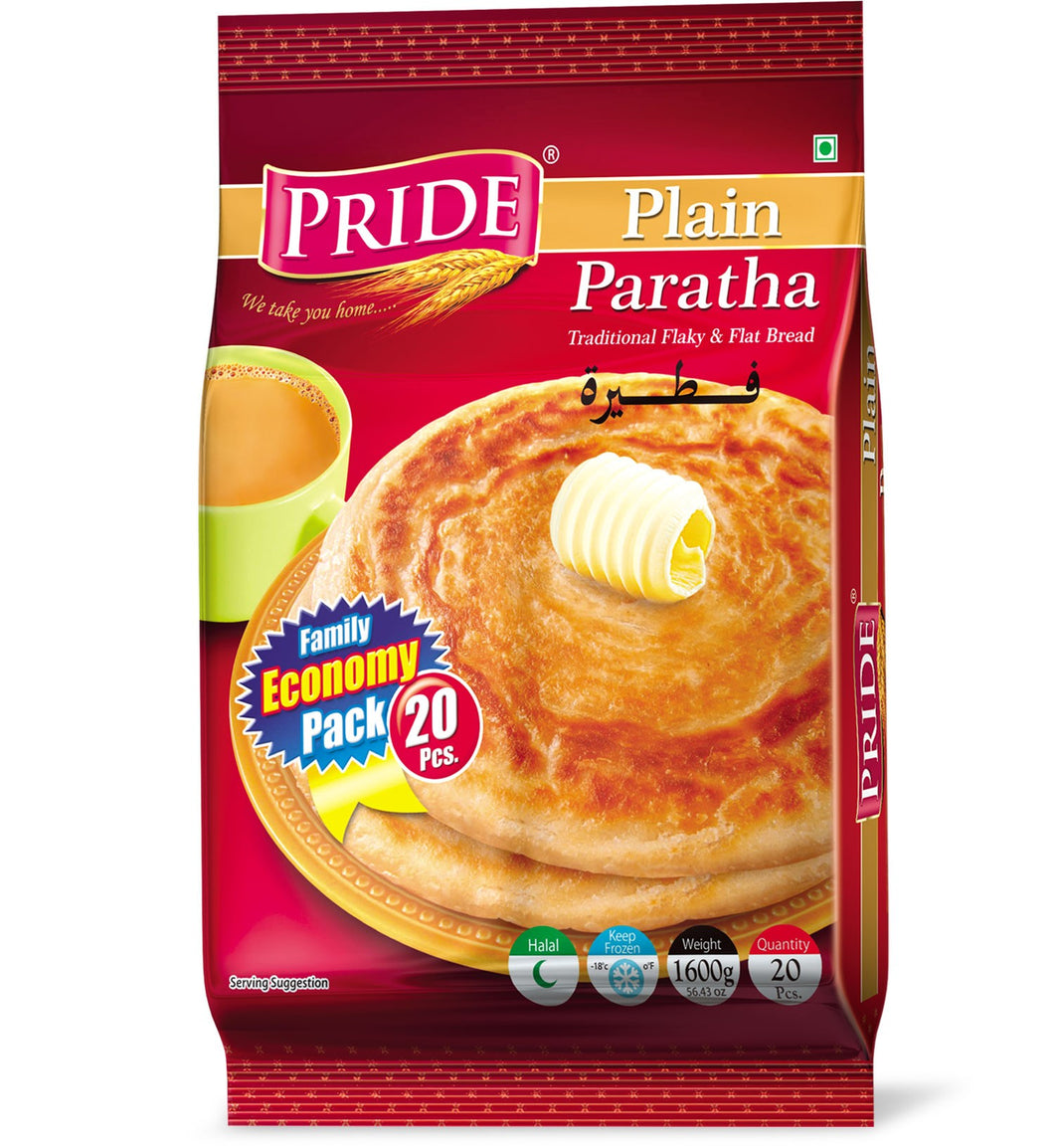Pride Plain Paratha 20 PCS