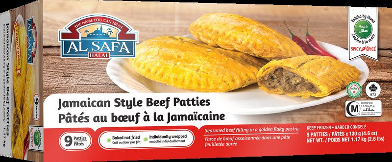 AL SAFA Jamaican Beef Patties 9 PCS