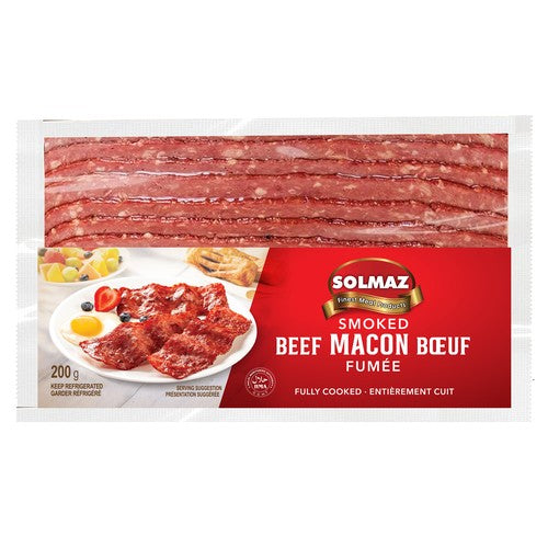 Solmaz Halal Breakfast Strips Smoked Beef Macon