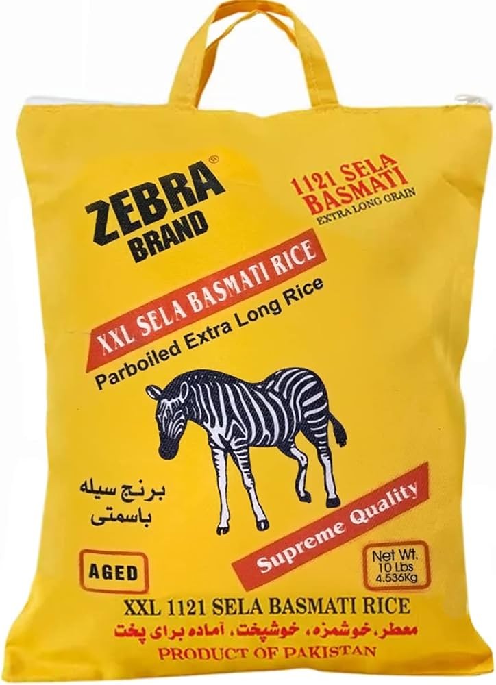 Zebra Basmati Rice 1121 Sela XXL Parboiled Rice