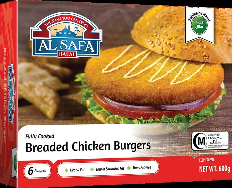 Al Safa Breaded Chicken Burgers 6 PCS