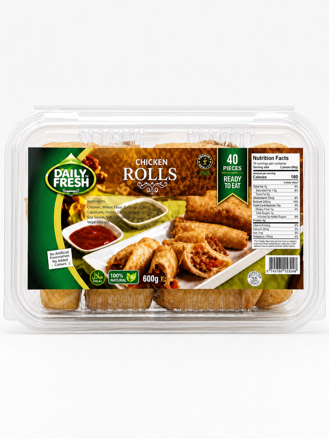 Fresh & Fresh Chichen Rolls Family Pack 40 PCS