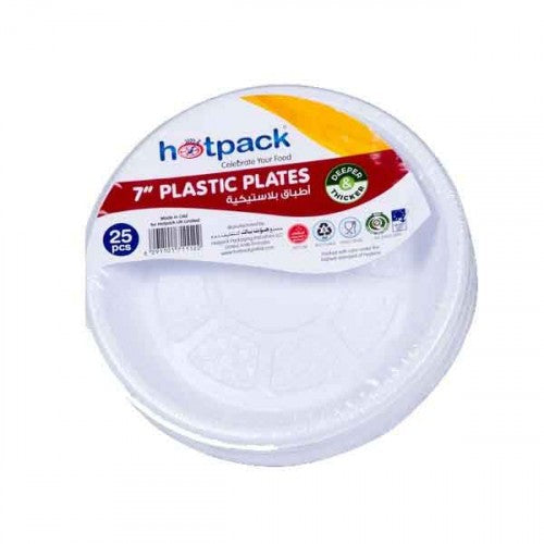 Hot Pack  Plastic Plate 7"