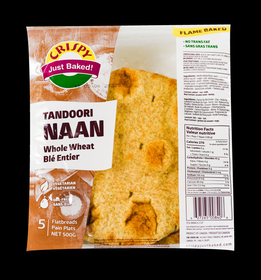 Crispy Tandoori Naan Whole Wheat 5 PCS