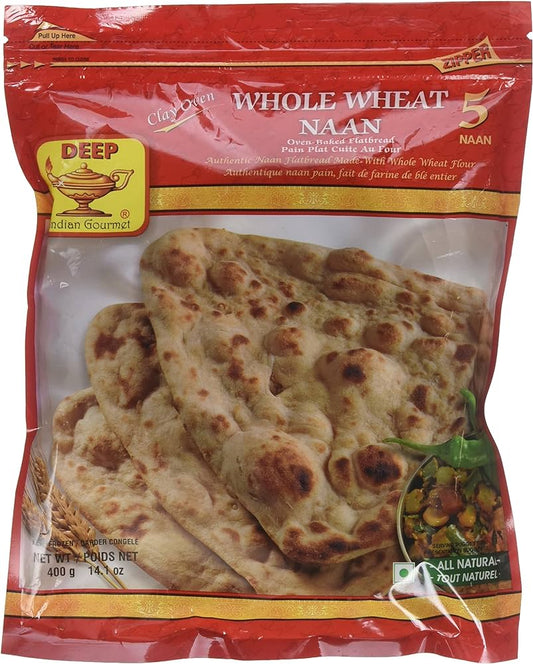 Deep Frozen Tandoori Naan Whole Wheat (5 Pcs)