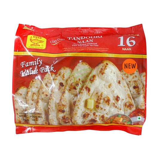 Deep Frozen Tandoori Naan Family Pack (16 Pcs)